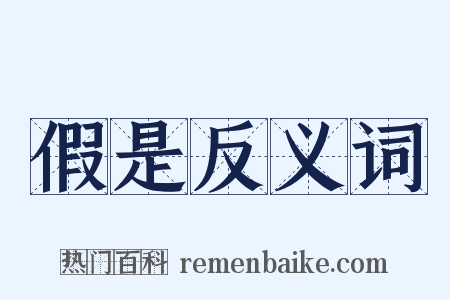 假是反义词是什么意思的图片